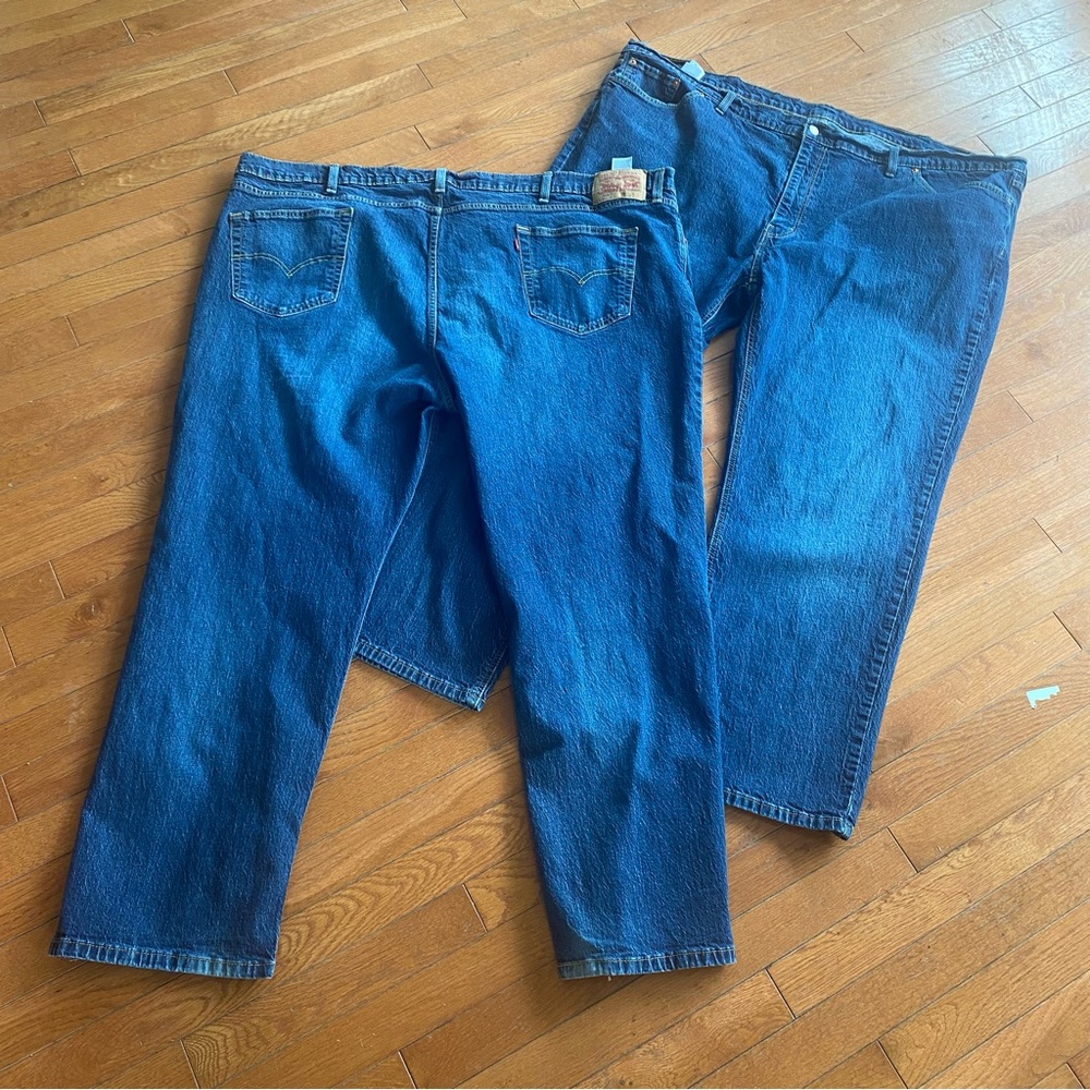 LOT OF 2 LEVIS 541 straight leg plus size jeans size W54xL32